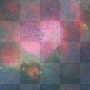 Pink Blue Starry Glitter Heart Valentine