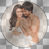 Ian Somerhalder (Damon) and Nina Dobrev (Elena / Katherine in The Vampire Diaries picture transparent) [nermai]