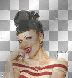 RETRO WOMAN RED BL