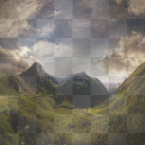 Background fantasy landscape mountains sky animated