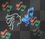 CONDO CON NOTAS MUSICALES TIPO NEON--SOFIA
