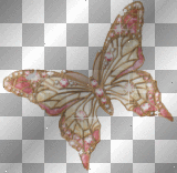 pink glitter butterfly