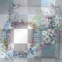 Frame blue flowers clock Frame blue flowers clock
