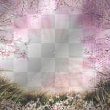 Animated background fantasy flowers grass