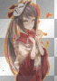 red anime girl ~* red pettals*~ (yellow x pink shadow-line)