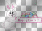 soave happy easter text glitter