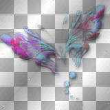 Nenaio png transparent deco frame border corner butterfly butterflies blue purple grey pink
