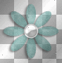 flower turquoise scrap deco transparent [1ֆ]