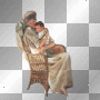 vintage woman and baby, dubravka
