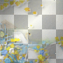 Background flowers yellow blue