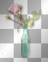 Flower rose bottle