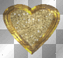 Glitter animated heart Gold   