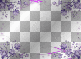 Purple Flowers Ribbon Spring Frame__