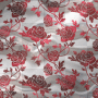 Red Roses Silky White Sparkle Background_