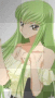 anime girl with green hair 