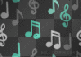 music notes animated background