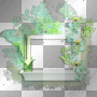 Frame fantasy flowers green