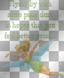 'Get well soon!' glitter text