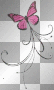 ツPink Black Butterfly Swirls__