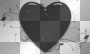 heart deco transparent black scrap [1ֆ]