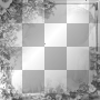 Flower frame,black'white.