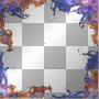colored flames frame