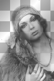 soave woman vintage black white