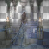 goth , castle,woman  room,tranda