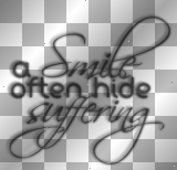 A smile often hide suffering (black transparent quote) [nermai]