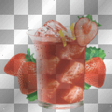 strawberry drink glass bl