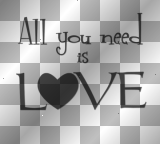 All you need is Love text wordart black-NatashaOoak