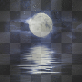 Fantasy Ocean moon blue background-NatashaOoak