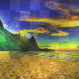 Beach Sunset-2, Animated