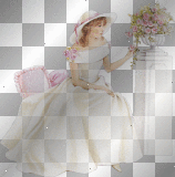 Vintage Woman With Flowers!!!LW
