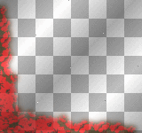 red flower frame ' red brown black green transparent
