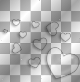 soave heart deco transparent black white