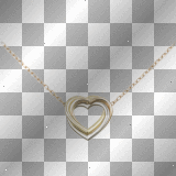 Heart Necklace Gold Silver