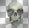 halloween Smoking Skull