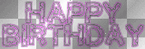 Happy Birthday Purple & Black Glitter©mousey2012