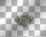 Yellow.White.Emo.Scene.Queen.Skulls.Font.Deco.Background {miire._.heavygurl}♥