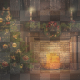 CHRISTMAS ROOM TREE FIREPLACE ANIMATED