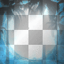 Tropical palm tree frame,blue.