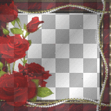 Deco Rose and Pearls Frame~Red©mousey2012