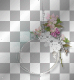 circle vintage pink blossom