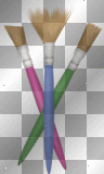 Set of Three Paint Brushes