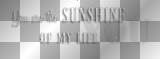 soave text you are sushine of my life white