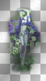 blue green woman