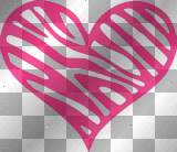 pink zebra heart