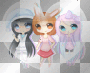 Best friend friends BFF anime girl Manga winter snow autumn rabbit summer spring ribbon by HyuugaHinata157
