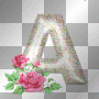 Animated Letter A With Pink Roses